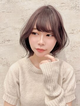 ロンド クラン 岡崎(Lond Clan) 小顔ヘア　ヌーディーカラー　韓国ボブ　切りっぱなしボブ