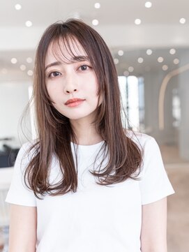 ハバナ 渋谷(HAVANA) 20代30代大人可愛い斜めバンググレージュカラー/レイヤーカット