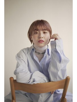 ムク 甲府(muku.) ミディアムヘア/斜めバング/グレージュカラー/甲府駅