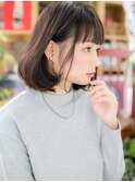 黒髪耳かけ韓国風大人ボブでひし形シルエットc5川口20代30代40代