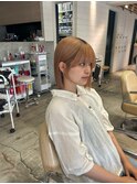 前下がりボブ20代30代40代ハイライトブリーチダブルカラー立川