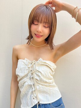 エイミー(Aimee) Aimee 町田　外はねボブ×ナチュラルブラウン