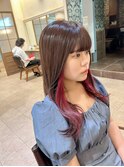 インナーカラー　ピンク　Neolive capu町田店