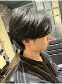 センター分け20代30代40メンズスパイラルパーマヘッドスパ稲毛駅