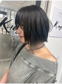 ハイライトカラーミルクティーベージュレイヤーカット