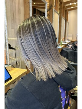 ラグーン(LAGOON) バレイヤージュグレージュハイライトダブルカラーケアブリーチ