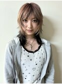 ★ミディアムレイヤーミディアムウルフハッシュカットシャギー
