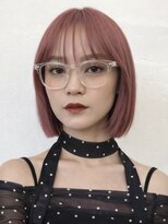 ゲーム 原宿店(GAME)&nbsp;韓国風ボブ/垢抜けボブ/ピンクベージュ/顔周りカット/レイヤー