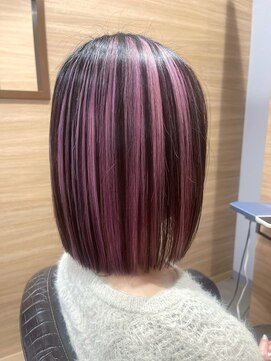 ルシードスタイルベル(LUCID STYEL BELLE) ピンクアンブレラカラー × ボブ