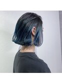 ブルーバレイヤージュ,色持ち１ヶ月,ブリーチ１回