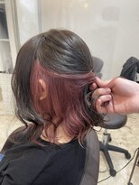 リッシュ 佐倉店(Lish)&nbsp;イメチェンヘアスタイル　垢抜けレッドピンク@古山