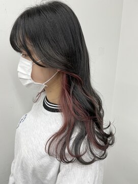 アライブ キチジョウジ(ALIVE Kichijoji) 韓国風インナーカラー×レッド/イヤリングカラー