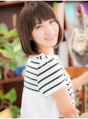 黒髪前下がり小顔クラシカル大人ぶつ切りボブc5川口20代30代40代