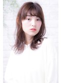柔らかマロングレージュ×こなれミディ/栗色/ミルクチョコレート