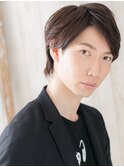 斜めバング×アースカラーな小顔ウルフショートS南越谷