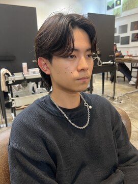 ノラ ヘアーサロン(NORA HAIR SALON) 【石山】韓国センターパートウルフパーマ