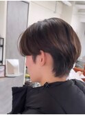 刈り上げなしナチュラルセンターパート