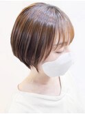 小顔補正立体カット×ショートボブ 10代20代30代40代50代