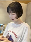 大人かわいい10代20代30代ショートボブ丸みショート