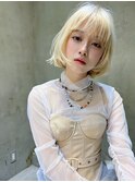 【Taylor 大宮】ホワイトブロンド×エフォートレスボブ