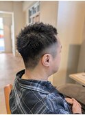 フェード風メンズビジネススタイル/刈り上げ/束感