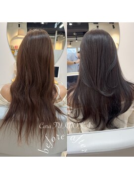 カラ フクオカ(Cara FUKUOKA) ショコラグレージュ《★髪質改善うる艶水素カラー+カット★》