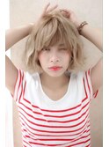 ハイトーン♪ブロンドショートボブ