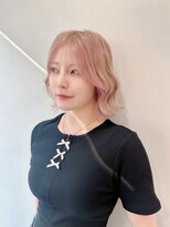 ラピス 渋谷本店(Lapis) ピンクカラー/ピンクベージュ/ボブ/韓国風/レイヤーカット