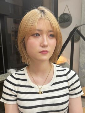 ミリ(mm) ぱつっとライン感♪王道あごラインボブ/くびれボブ/顔まわり