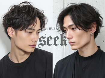 シーク 千葉中央駅(SEEK)の写真/<MEN'S特化>ON.OFFの切り替えができるニュアンスパーマorフェザーパーマカットの細部まで提案[千葉駅]