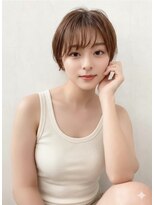 アース 大曽根店(HAIR&MAKE EARTH)&nbsp;earthショートレイヤーボブミルクティー丸みショートボブ