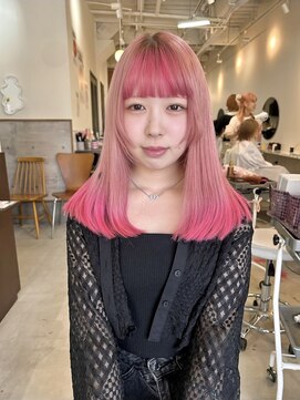 ラック 津田沼(LUCK) ピンクデザインダブルカラーインナーカラーケアブリーチ