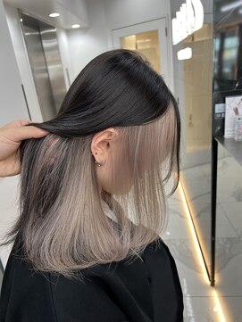 ラピス 渋谷本店(Lapis) インナーカラー/ミルクティー/ミディアムレイヤー/髪質改善