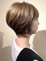 ヘアーグロウ&nbsp;30代40代50代マッシュショート丸みショートオリーブブラウン関内