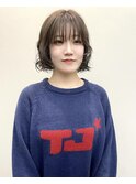 ボブパーマ/ボブ/オリーブブラウン