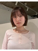 ヨーク(YOKE)&nbsp;【YOKE】マロンブラウンぱつっとボブミニボブワイドバング