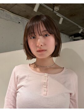 ヨーク(YOKE) 【YOKE】マロンブラウンぱつっとボブミニボブワイドバング