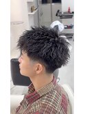波巻きツイストスパイラルニュアンスパーマ