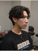 波巻きハイライトアップバングツーブロックマッシュ