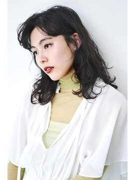 ガリカ シーム(Gallica/SEAM) ☆ ツヤ × ブルージュカラー ☆  ひし形シルエット☆モードヘア