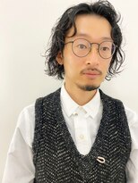 エンドリンク(endlink) センターパートメンズパーマスタイル