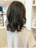 福山市美容室Caary人気 パーマ春スタイル透明感グレージュヘア