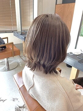ジールサロン 学園の森店(ZEALSALON) 人気の切りっぱなしボブ。