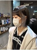 重めバング☆ホワイトグレー　　Instagram@y_e1127