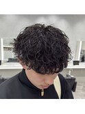 波巻きパーマ/波巻きスパイラル/ツーブロック/マッシュ/眉カット