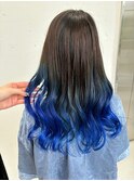 JILL STUDIO デザイン裾カラーブルー