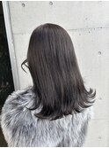 アッシュグレージュ透明感立体感×無造作ウェーブ20代30代くすみ