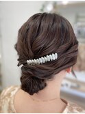 キレイめシニヨンスタイル【品川/ヘアセット】