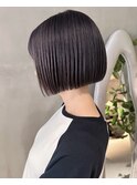 ブリーチなし夏カラーボブ大人女性透明感アッシュナチュラル