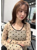 ★20代30代40代セクシーミディくびれヘア ココアベージュ梅田